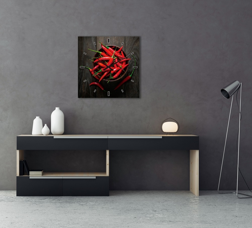 Klok van glas 60x60