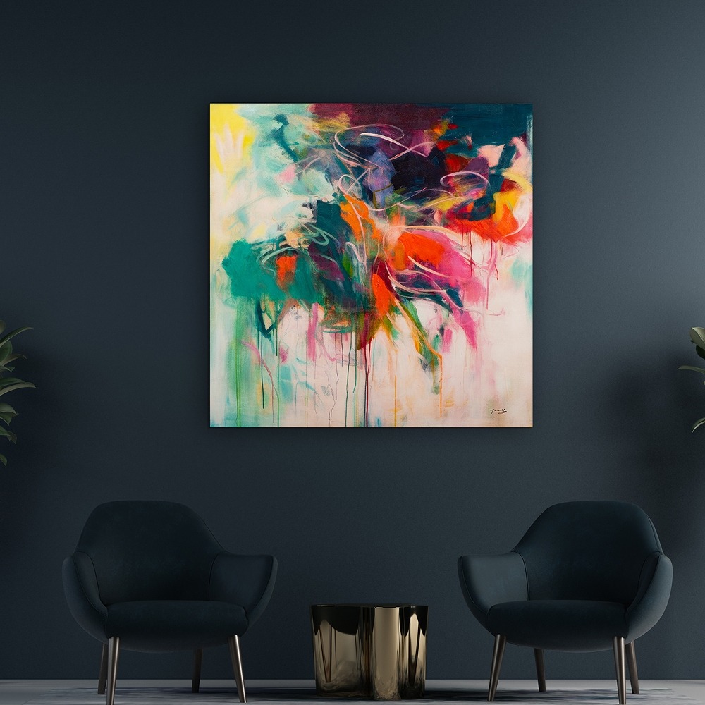 Schilderij abstract 115x115
