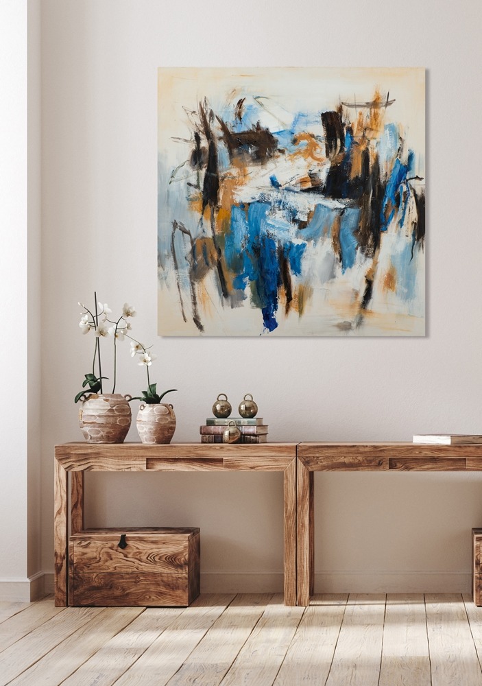 Schilderij abstract 115x115