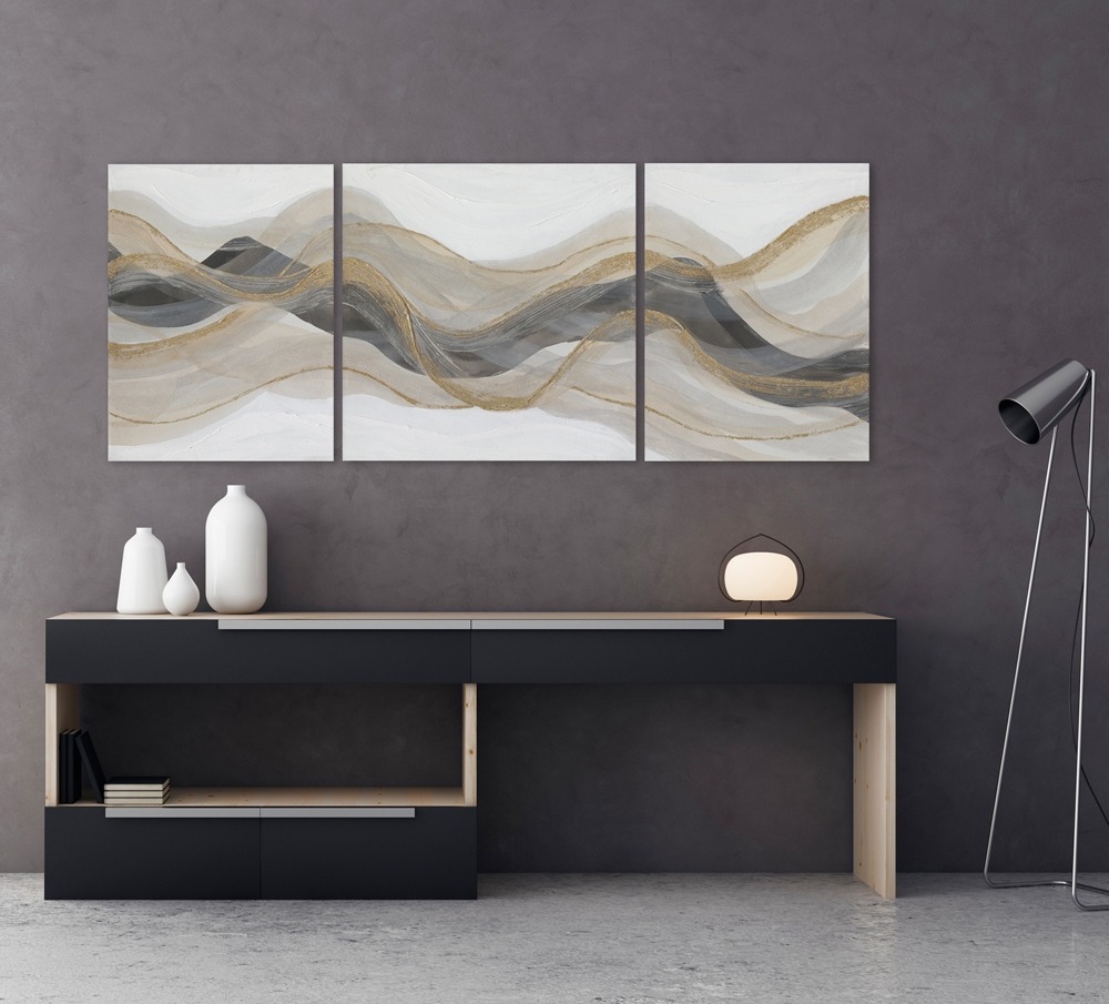 Schilderij wave meerluik 80x200 