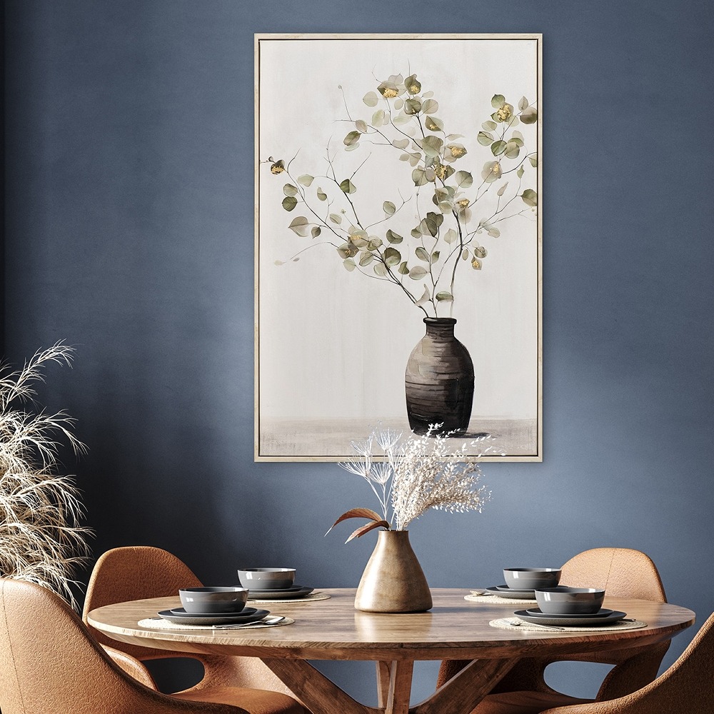 Schilderij sierlijke tak in vaas II met lijst 60x90