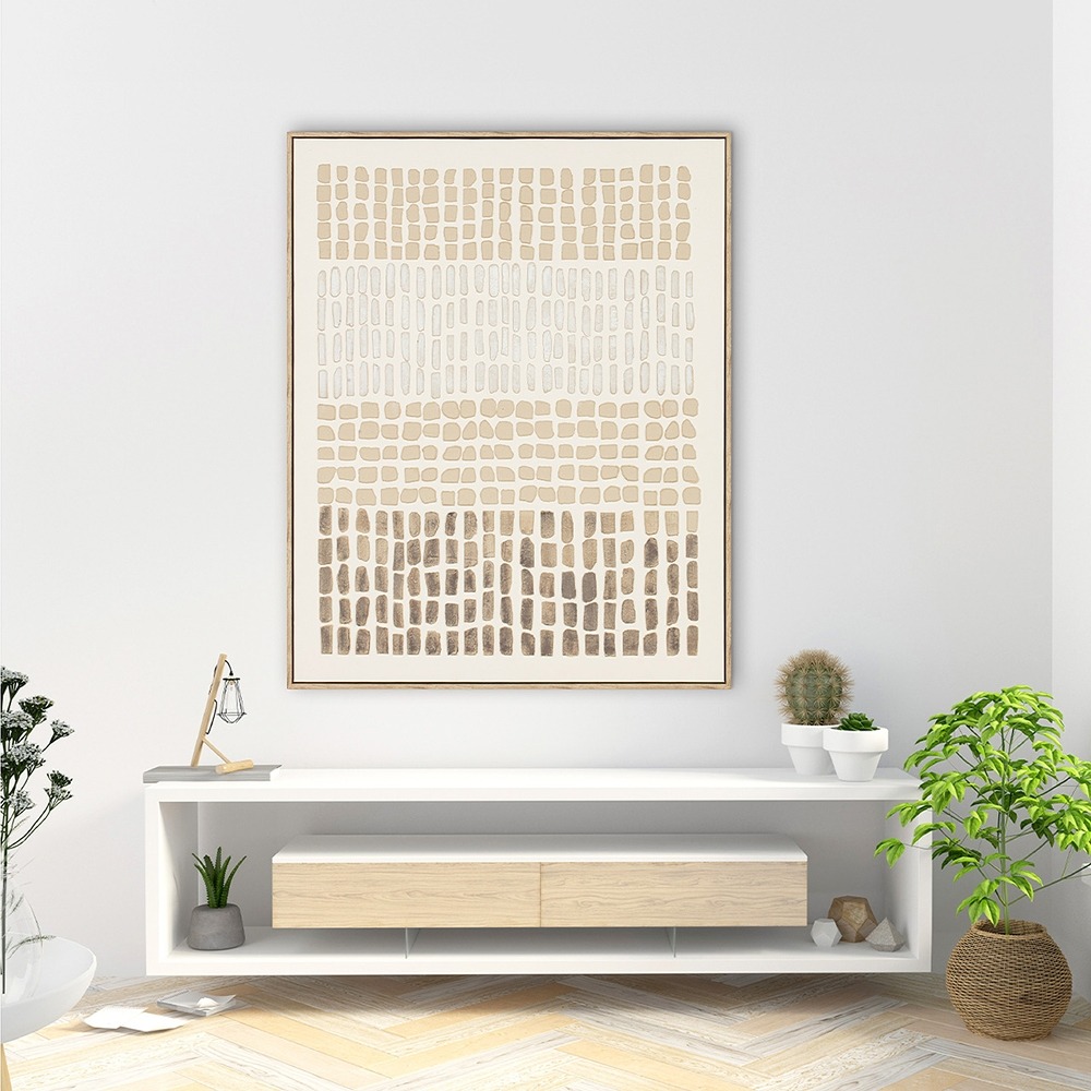 Schilderij drops met lijst 80x100