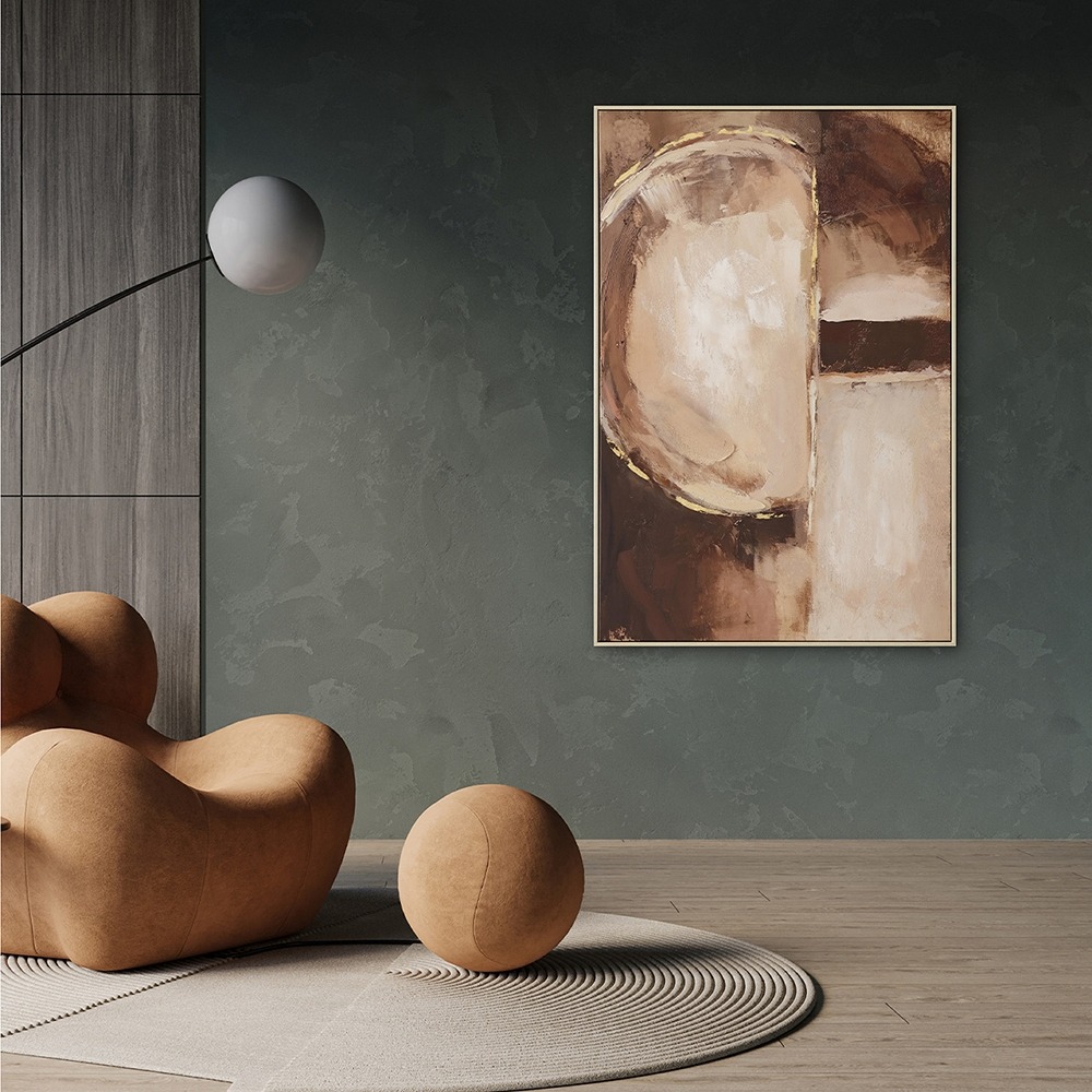 Schilderij chocolate colours met lijst 90x120 