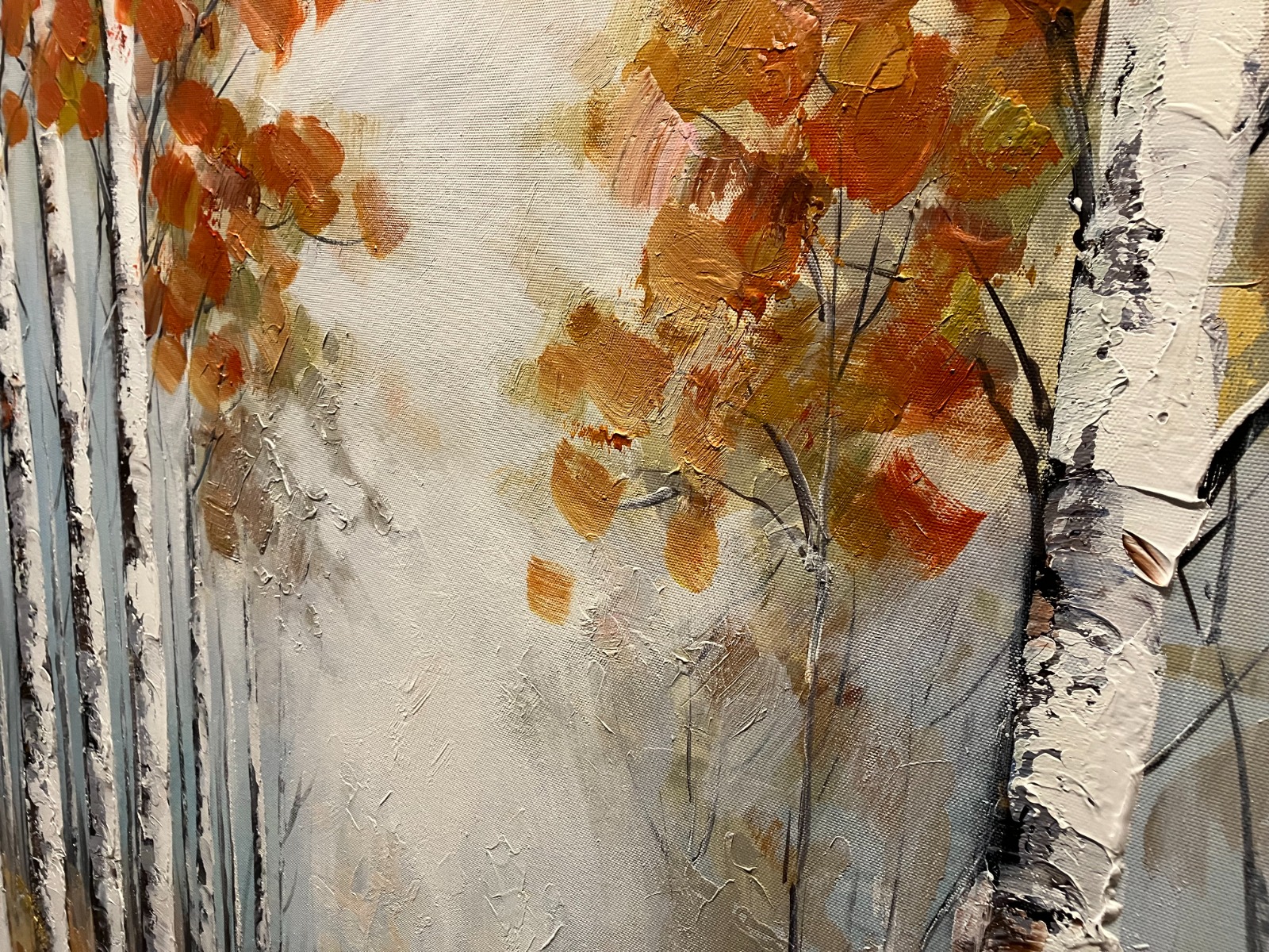 Schilderij bomenlaan 100x100