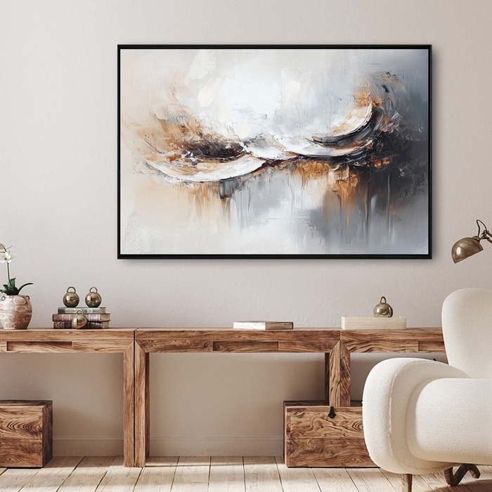 Schilderij abstract wave 100x150