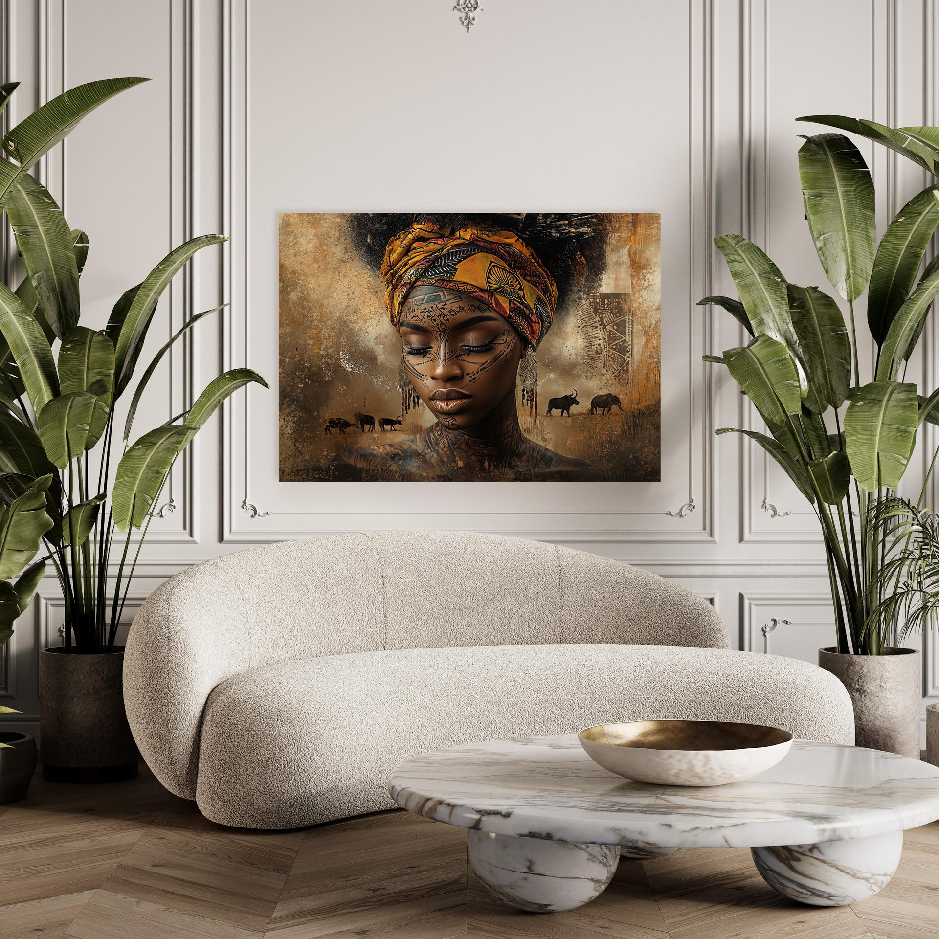 Fotokunst  African vibes op canvas 100x150 