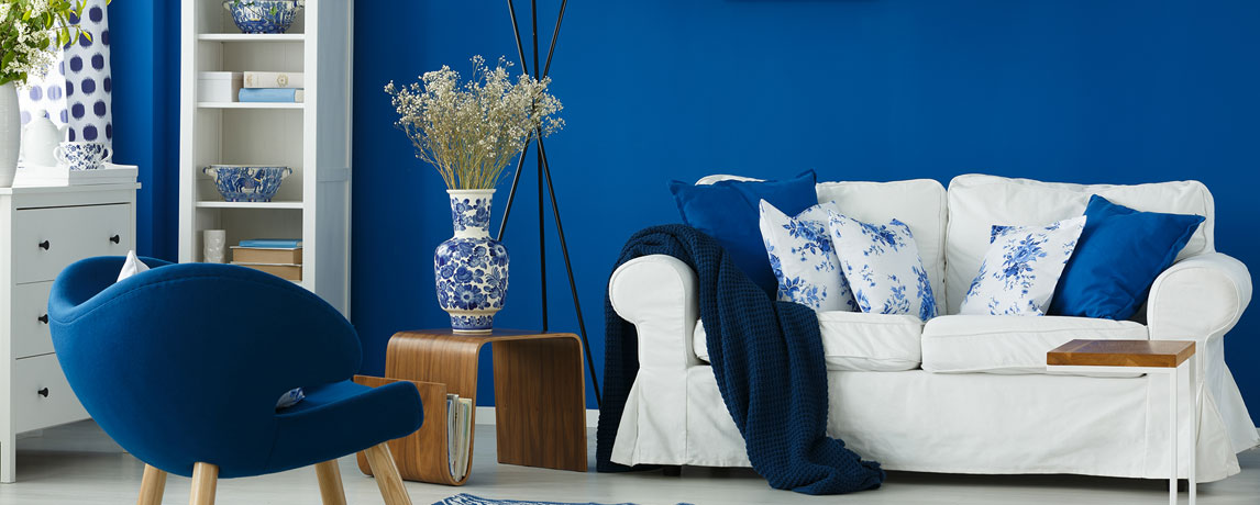 Woonkamer inspiratie blauw