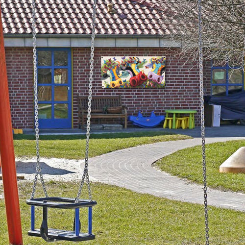 vrolijke tuinposter