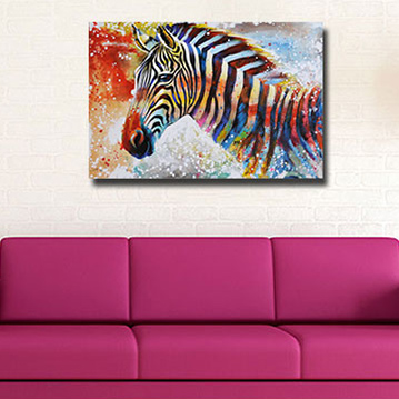 Woonkamer decoratie zebra